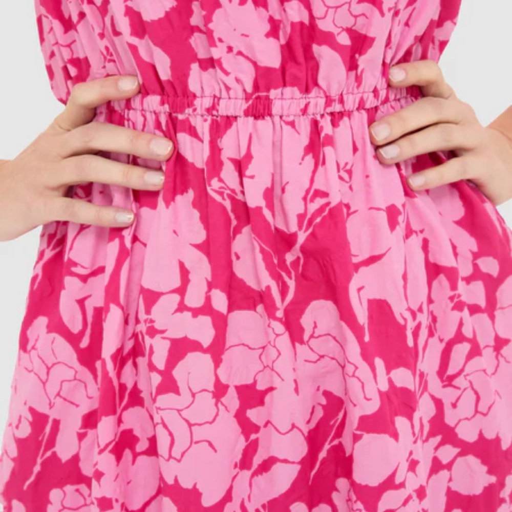 Tuckernuck Vibrant Pink Floral One-Shoulder Dress - Picture 8 of 10